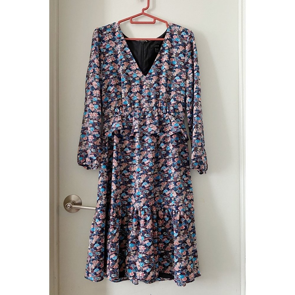 J.Crew Floral Midi Fall Dress NWOT Size 0